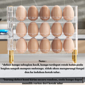 Rak Tatakan Defect Tempat Kotak Penyimpanan Telur Grade B Susun Dapat Diputar Bahan PET - Foto 2