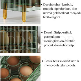 Rak Tatakan Defect Tempat Kotak Penyimpanan Telur Grade B Susun Dapat Diputar Bahan PET - Foto 6
