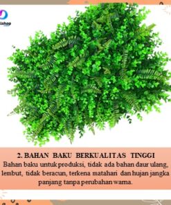 Rumput Sintetis Hybrid Eucalyptus Daun Artificial Tanaman Hiasan Dinding uk. 40x60cm - Foto 2