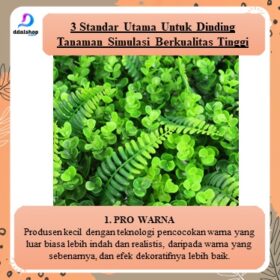 Rumput Sintetis Hybrid Eucalyptus Daun Artificial Tanaman Hiasan Dinding uk. 40x60cm - Foto 5