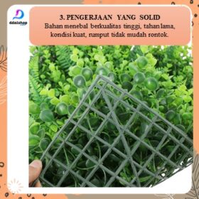 Rumput Sintetis Hybrid Eucalyptus Daun Artificial Tanaman Hiasan Dinding uk. 40x60cm - Foto 6