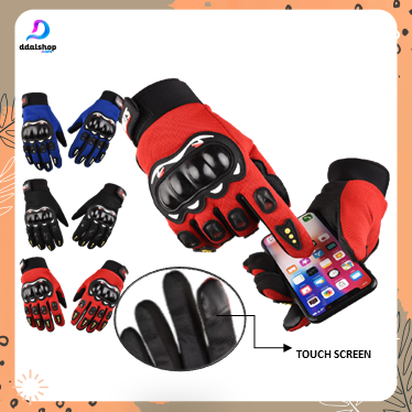 Sarung Tangan Sepeda motor Pria layar sentuh outdoor Jari Penuh touchscreen Import - Foto 1