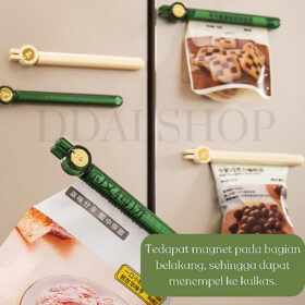 Segel Penjepit Plastik Snack Klip Seal Penutup Makanan Alat Jepit Dengan Magnet - Foto 7