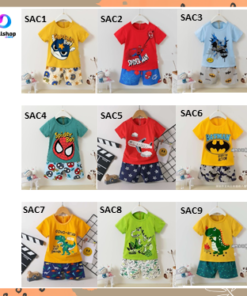Setelan anak laki-laki import stelan piyama katun stretch usia 1-9tahun - Foto 2