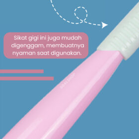 Sikat Gigi Anak Dewasa 2 In 1 Toothbrush Dental Care Pembersih Gigi Travel Portable Silikon Lembut - Foto 3
