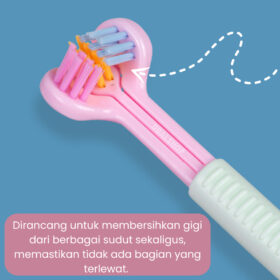 Sikat Gigi Anak Dewasa 2 In 1 Toothbrush Dental Care Pembersih Gigi Travel Portable Silikon Lembut - Foto 4