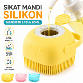 Sikat Mandi Silikon shower brush sikat badan Dispenser 80ml Portable - Foto 1