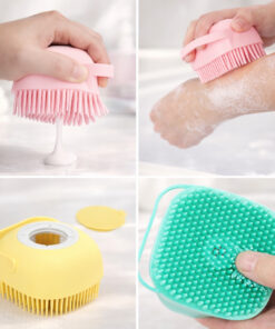 Sikat Mandi Silikon shower brush sikat badan Dispenser 80ml Portable - Foto 2