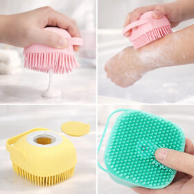 Sikat Mandi Silikon shower brush sikat badan Dispenser 80ml Portable - Foto 2