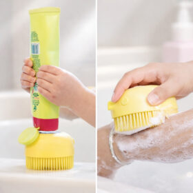 Sikat Mandi Silikon shower brush sikat badan Dispenser 80ml Portable - Foto 3