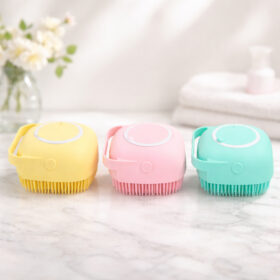 Sikat Mandi Silikon shower brush sikat badan Dispenser 80ml Portable - Foto 4