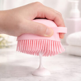 Sikat Mandi Silikon shower brush sikat badan Dispenser 80ml Portable - Foto 5