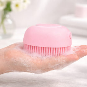 Sikat Mandi Silikon shower brush sikat badan Dispenser 80ml Portable - Foto 7