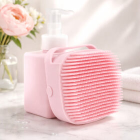 Sikat Mandi Silikon shower brush sikat badan Dispenser 80ml Portable - Foto 8