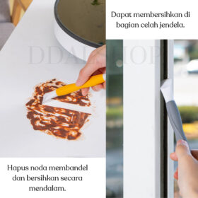 Sikat Pembersih Wastafel Sudut Dapur Wajan Kompor Gelas Botol Susu Brush Multifungsi Bahan Silikon - Foto 2