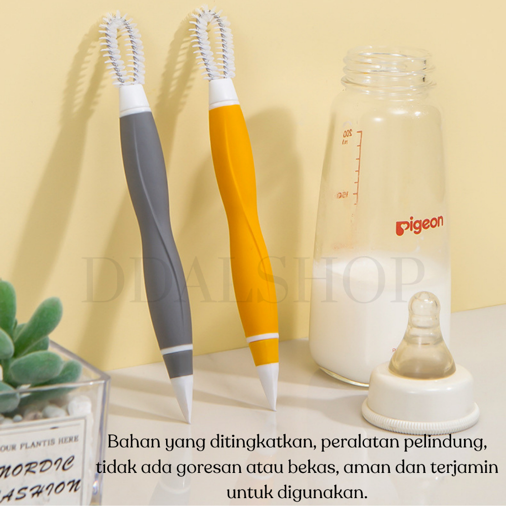 Sikat Pembersih Wastafel Sudut Dapur Wajan Kompor Gelas Botol Susu Brush Multifungsi Bahan Silikon - Foto 4