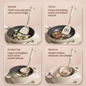 Spatula Silikon Alat Masak Set Sodet Sendok Nasi Sup Silicon Kualitas Food Grade Tahan Panas - Foto 4
