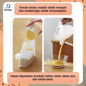 Standing Pouch Tas Plastik Tempat Penyimpanan Beras Kemasan Makanan Transparan Foodgrade Portable - Foto 2