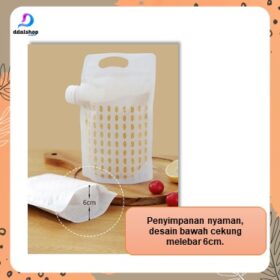 Standing Pouch Tas Plastik Tempat Penyimpanan Beras Kemasan Makanan Transparan Foodgrade Portable - Foto 3