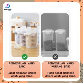Standing Pouch Tas Plastik Tempat Penyimpanan Beras Kemasan Makanan Transparan Foodgrade Portable - Foto 8