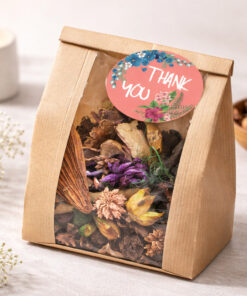 Stiker Label sticker Thank You Ucapan Terima kasih segel box makanan Ukuran 2,5cm - Foto 2