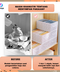 Storage Box Underwear Organizer Kotak Penyimpanan Pakaian Dalam Kaos Kaki Waterproof - Foto 2