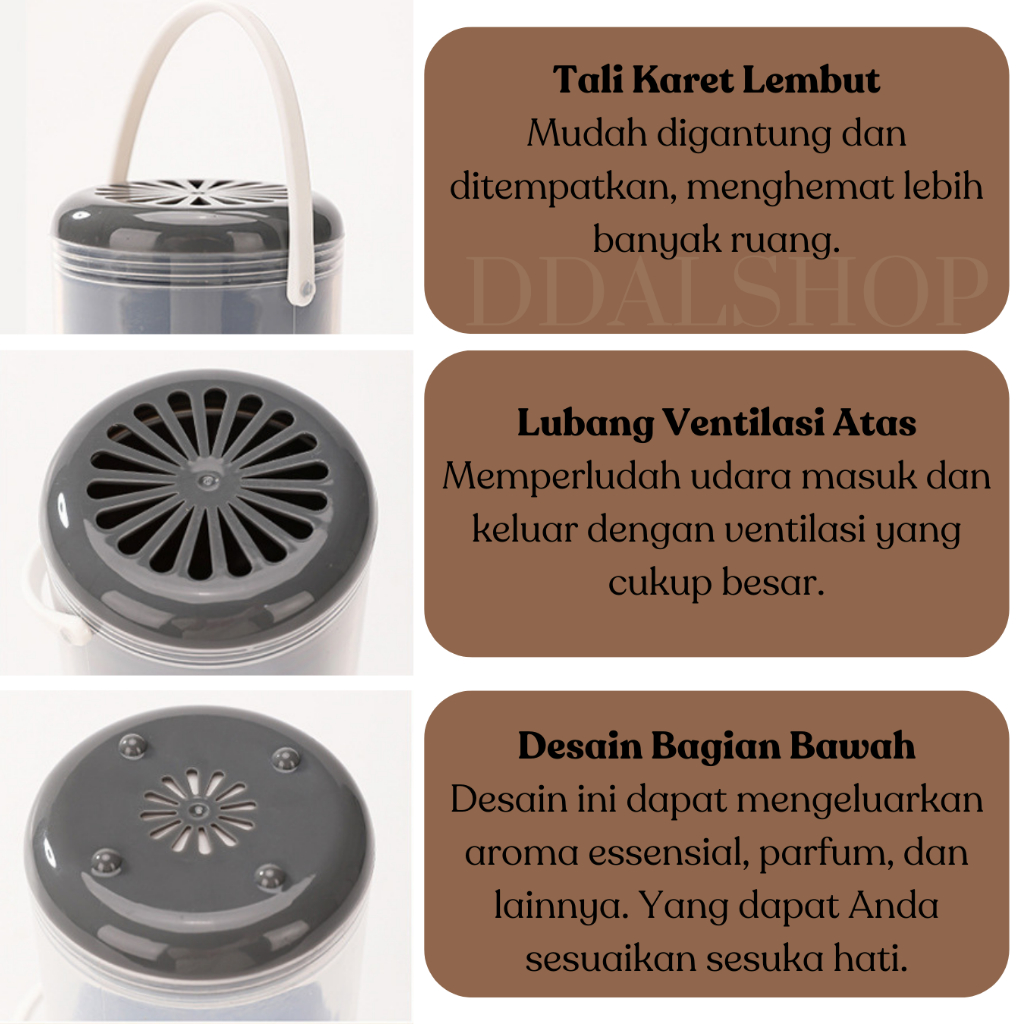 Tabung Plastik Serap Air Penyerap Lembab Ruangan Lemari Penghilang Bau Anti Jamur - Foto 8