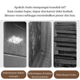 Tabung Plastik Serap Air Penyerap Lembab Ruangan Lemari Penghilang Bau Anti Jamur - Foto 9
