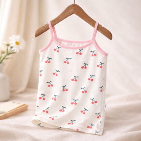 Tanktop Singlet anak perempuan Tengtop Motif Lucu bahan katun usia 2-14tahun - Foto 8