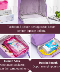 Tas Bekal Makanan Lunch Bag Karakter Hadiah dan Bingkisan Souvenir Ulang Tahun Anak-anak - Foto 2