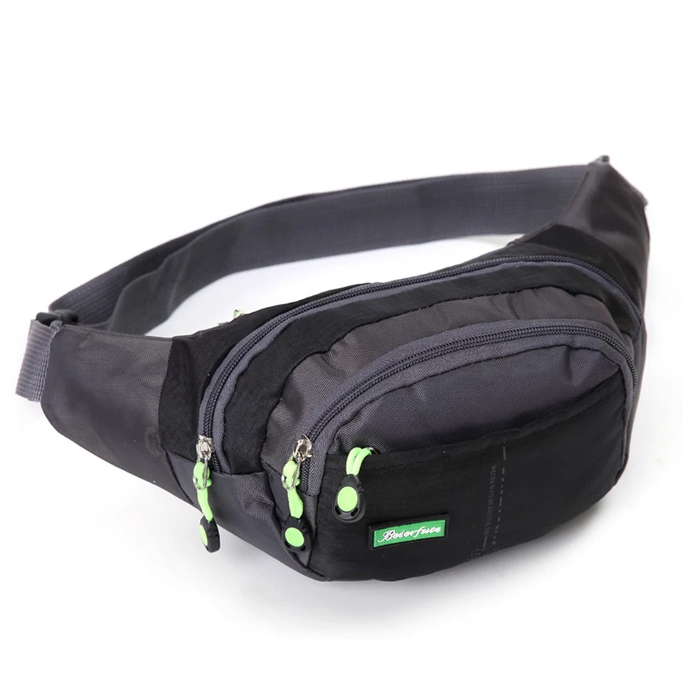 Tas Pinggang Pria/Wanita Waistbag Selempang Import Bahan Nylon Waterproof Anti Air - Foto 5