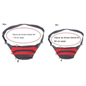 Tas Pinggang Pria/Wanita Waistbag Selempang Import Bahan Nylon Waterproof Anti Air - Foto 7