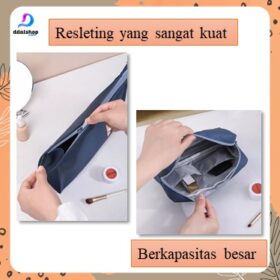 Tas Pouch Kosmetik Travel Bag Dompet Make Up Wanita Import Serbaguna Bahan PU Lembut - Foto 3