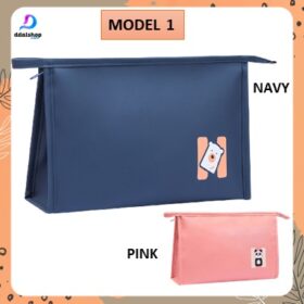 Tas Pouch Kosmetik Travel Bag Dompet Make Up Wanita Import Serbaguna Bahan PU Lembut - Foto 7