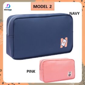 Tas Pouch Kosmetik Travel Bag Dompet Make Up Wanita Import Serbaguna Bahan PU Lembut - Foto 8