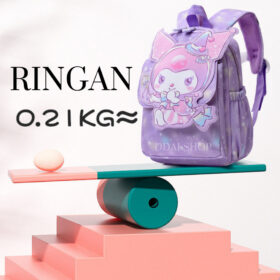 Tas Sekolah Anak Perempuan Bag Ransel 3DKarakter Sanrio Kuromi Hello Kitty Backpack Waterproof Nilon - Foto 5