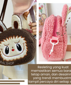 Tas Selempang Wanita Bag Anak Anak Remaja Cewek Kekinian Karakter Labubu Gaya Korean Style - Foto 2