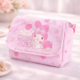 Tas Slempang Anak Perempuan Bag Selempang Resleting Jinjing Karakte Kuromi Cinnamoroll Hello Kitty Melody Bahan PU - Foto 7