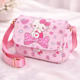 Tas Slempang Anak Perempuan Bag Selempang Resleting Jinjing Karakte Kuromi Cinnamoroll Hello Kitty Melody Bahan PU - Foto 8