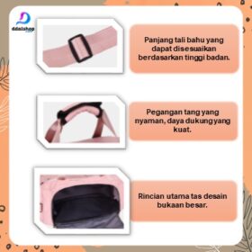 Tas Sport Ransel Backpack Selempang untuk Travel olahraga Multifungsi Kapasitas Besar - Foto 4