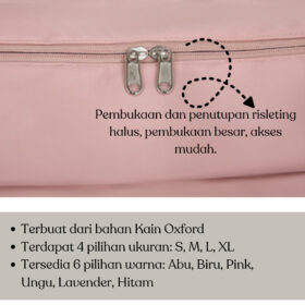 Tas Travel Bahu Jinjing Wanita Bag Jumbo Lipat Anti Air Cocok Untuk Travelling Sport Olahraga - Foto 4