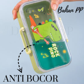 Tempat Kotak Makan Lunch Box Anak Lucu Anti Tumpah Tahan Panas Perlengkapan Sekolah Karakter - Foto 7
