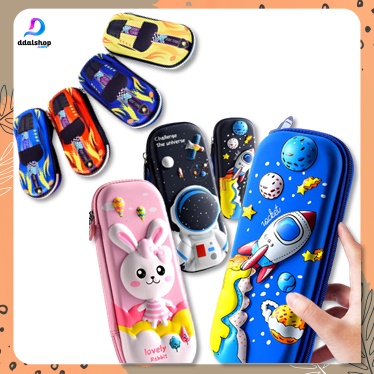 Tempat Kotak Pensil Anak 3D Karakter Cars Astronot Galaxy Aesthetic Bahan EVA Timbul Anti Air - Foto 2