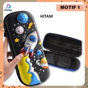 Tempat Kotak Pensil Anak 3D Karakter Cars Astronot Galaxy Aesthetic Bahan EVA Timbul Anti Air - Foto 9