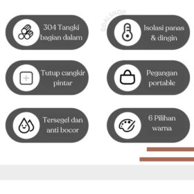 Termos Stainless Steel Tahan Panas Dingin Dengan Pengaturan Suhu Otomatis Bahan Sus 316 Anti Karat - Foto 8