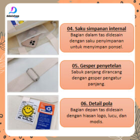 Totebag Kanvas Polos Premium Jinjing Selempang Tote Bag Resleting Multifungsi - Foto 3