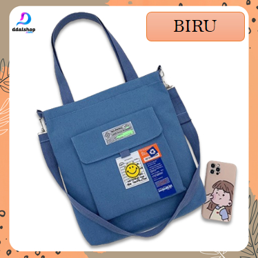 Totebag Kanvas Polos Premium Jinjing Selempang Tote Bag Resleting Multifungsi - Foto 8