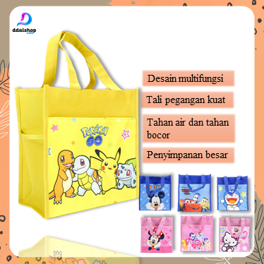 Totebag Tas Selempang Anak Souvenir Ulang Tahun Tote Bag Karakter Perempuan laki laki Sovenir Ultah Import - Foto 1