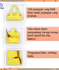 Totebag Tas Selempang Anak Souvenir Ulang Tahun Tote Bag Karakter Perempuan laki laki Sovenir Ultah Import - Foto 2