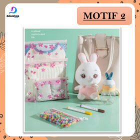 Travel Pouch Ziper Bag Transparan Tas Penyimpanan Serbaguna untuk make up baju skincare Bahan PE EVA - Foto 6